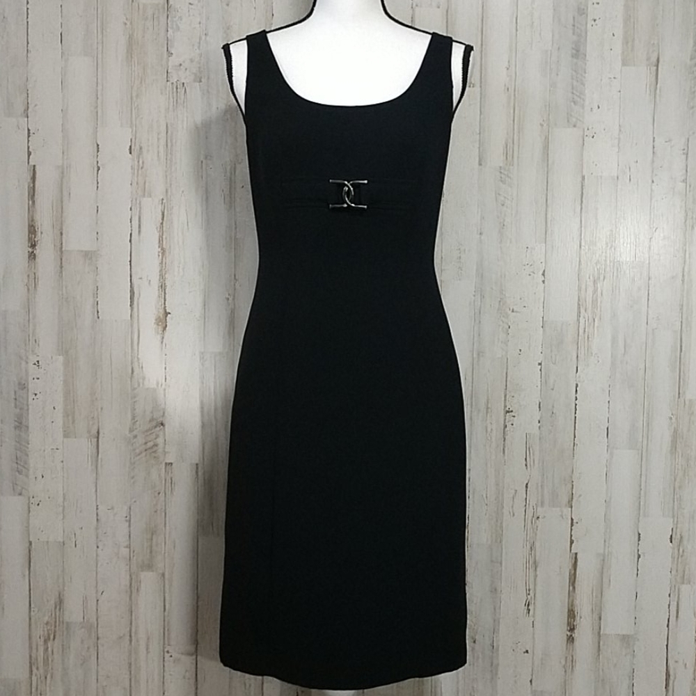 Tahari Black Sleeveless Dress